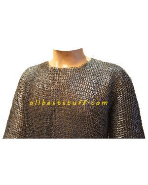 Full Flat Riveted Hauberk for Chest size 38 Length 40